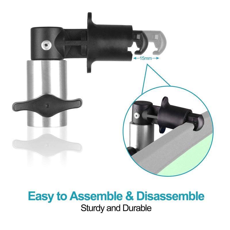 EMART 8.5FT Photography Green Screen Background Reflector Disc Holder Clip with Light Stand for Diffuser, Pop Up Backdrop, Photo, Video Studio, Meeting,Live Streaming, Youtuber - Image 4